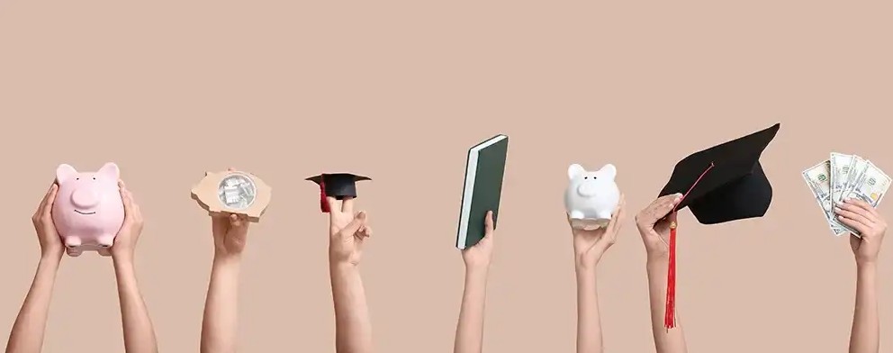 People holding up different loan types
